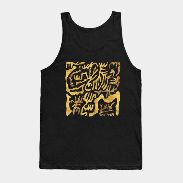 Gold Corals Tank Top by zeljkica